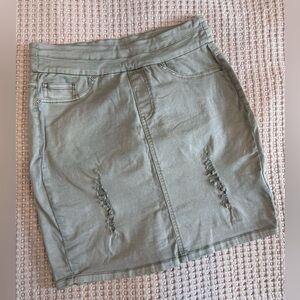 Tribal Olive Green Skirt